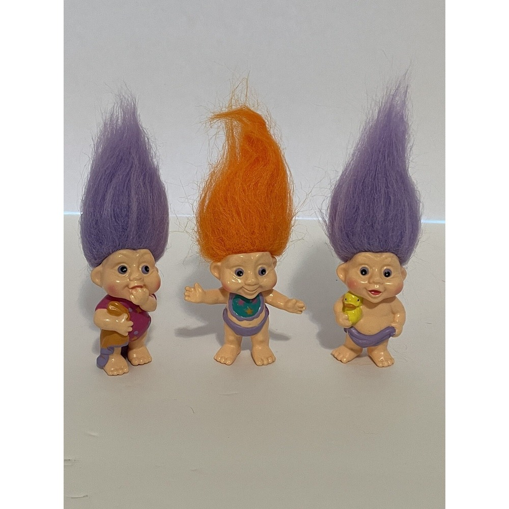 Magic Trolls Babies Lot 3 Toy Doll Figures 1991 Cassia Samara Jacaranda Retro